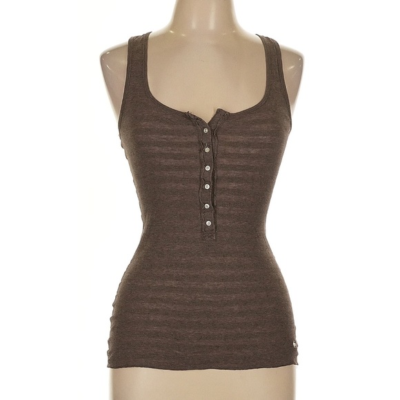 Vintage Y2K Abercrombie & Fitch 2000s Henley Tank Top - Picture 7 of 14